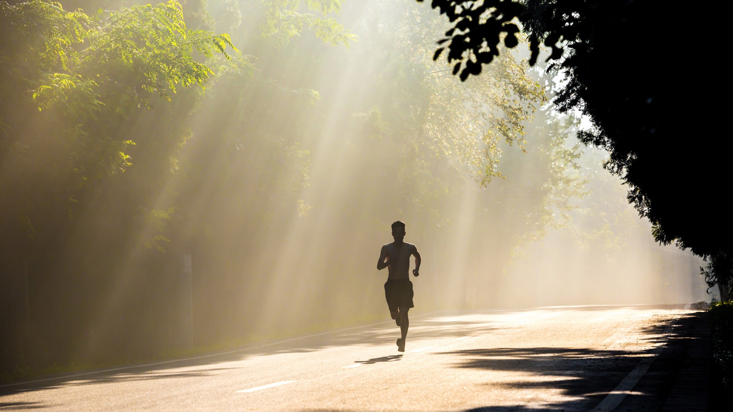 Man running outdoors